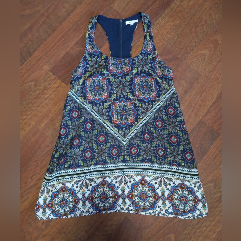 Floral Pattern Mini Dress